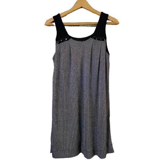 KLD Signature Women’s Medium Black Jeweled Sleeveless Silver Shift Party Dress - Picture 11 of 11